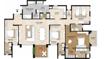 Adani Ten BKC 4BHK Plan