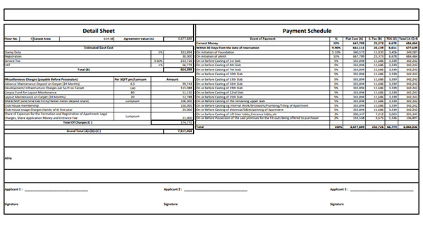 Adani Ten BKC Costing Plan